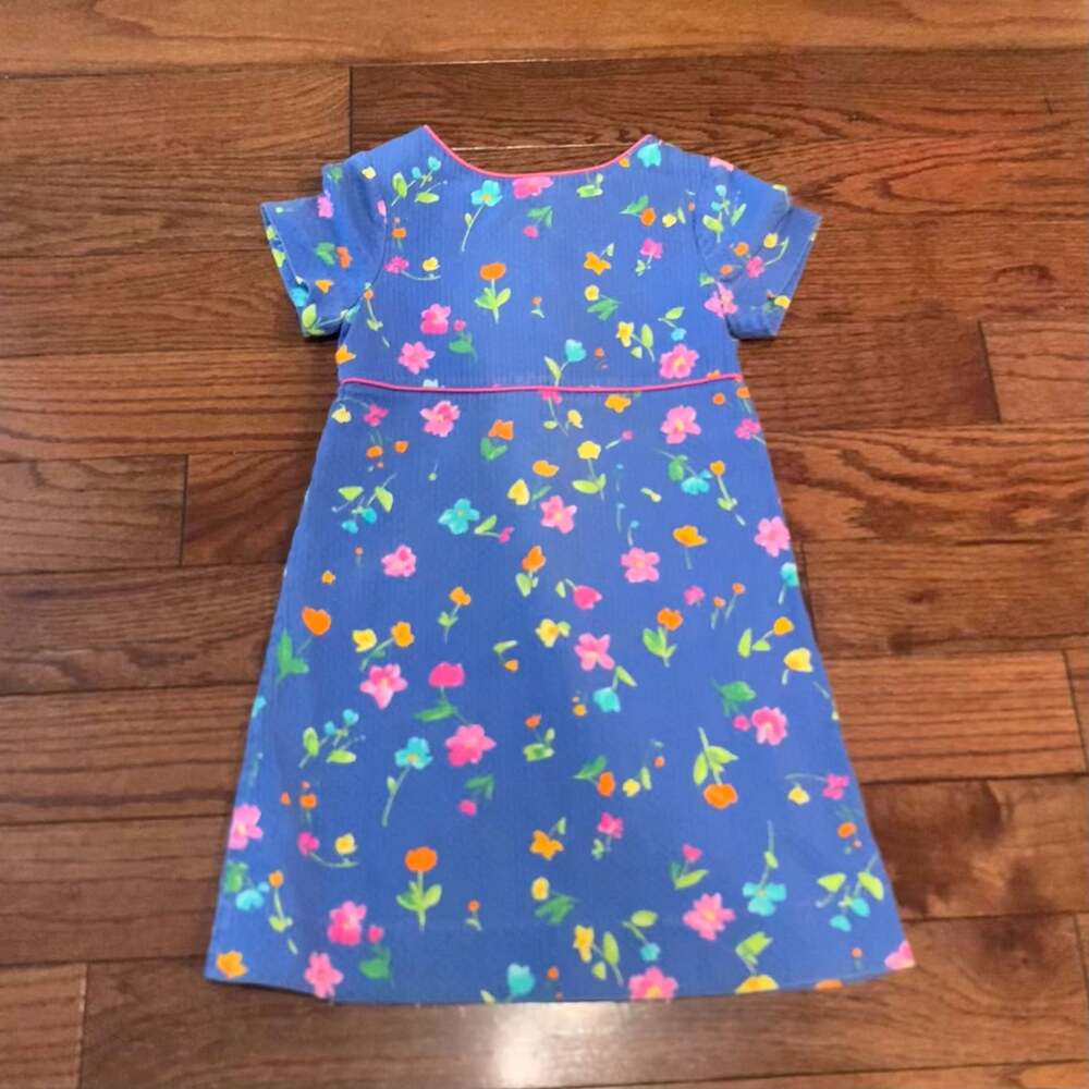 Florence Eiseman Vintage Floral Kids 7 Dress 🌸 Cottagecore Blue Spring Easter